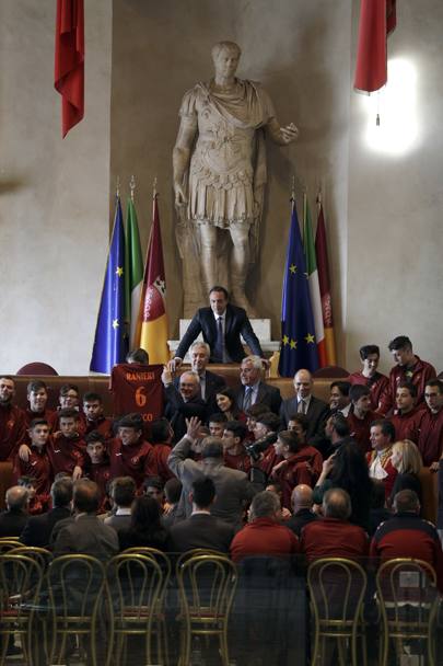 Ranieri nell&#39;Aula Giulio Cesare del Campidoglio. 